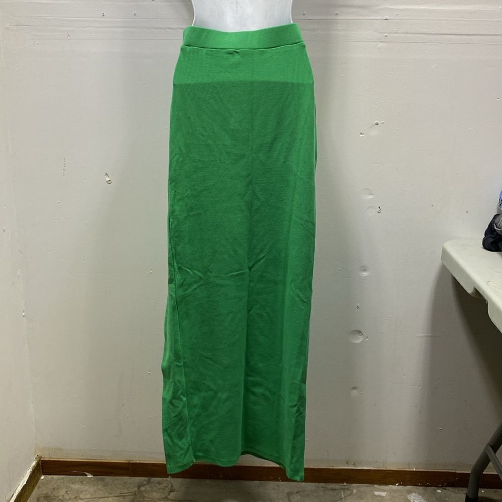 Tiger Mist Ribbed Side Slit Maxi Skirt Small - Picture 5 of 5